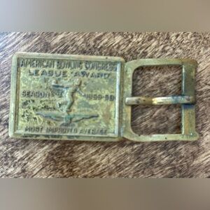 American Bowling Congress League Award Most Improved Average 1958-59 Belt Buckle